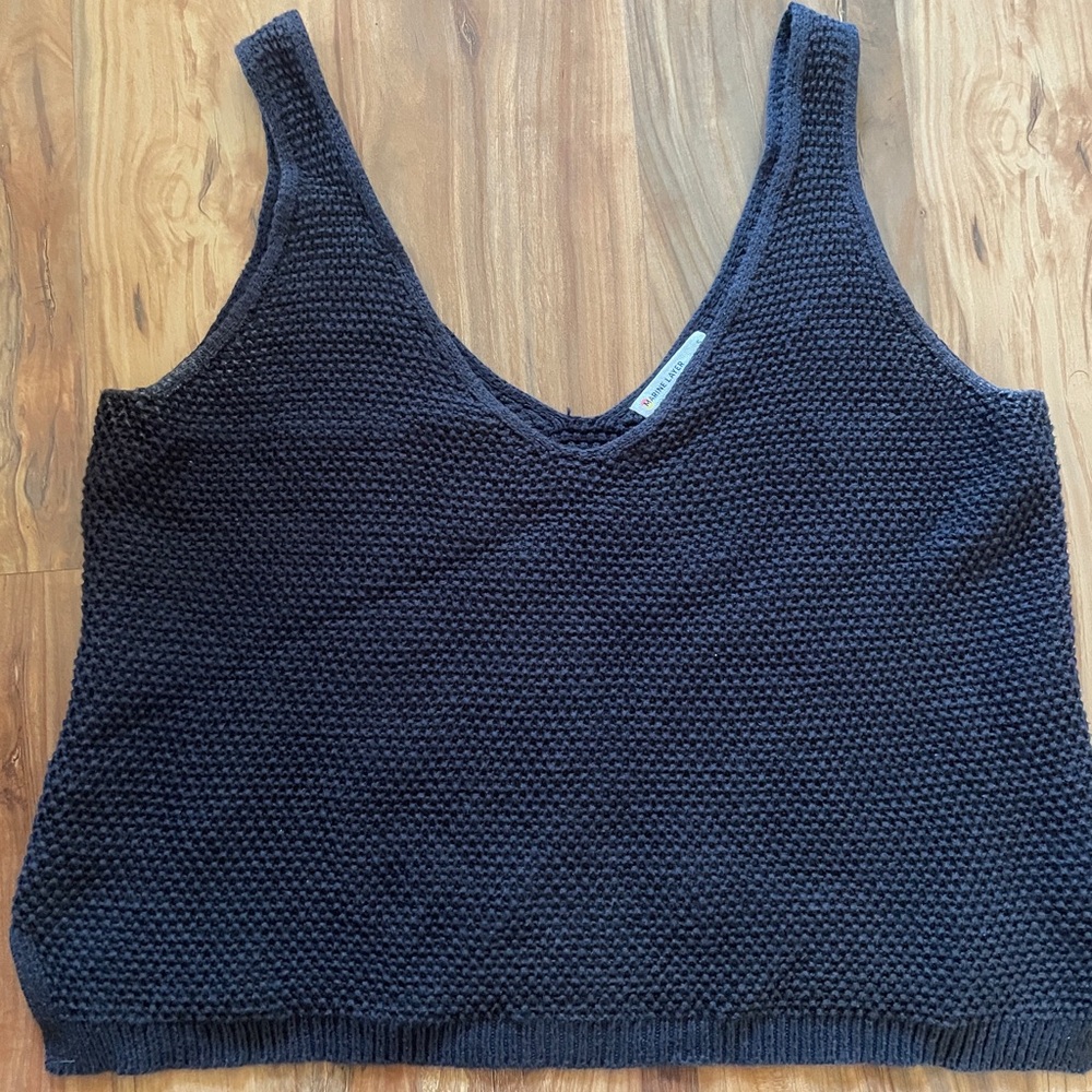 Marine Layer Black Knit Tank Top